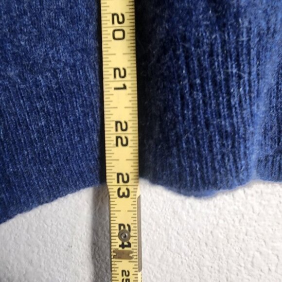 Article 365 Sweater Womens Large Blue 100% Cashmere V Neck Soft Knit Pullover - Picture 7 of 8